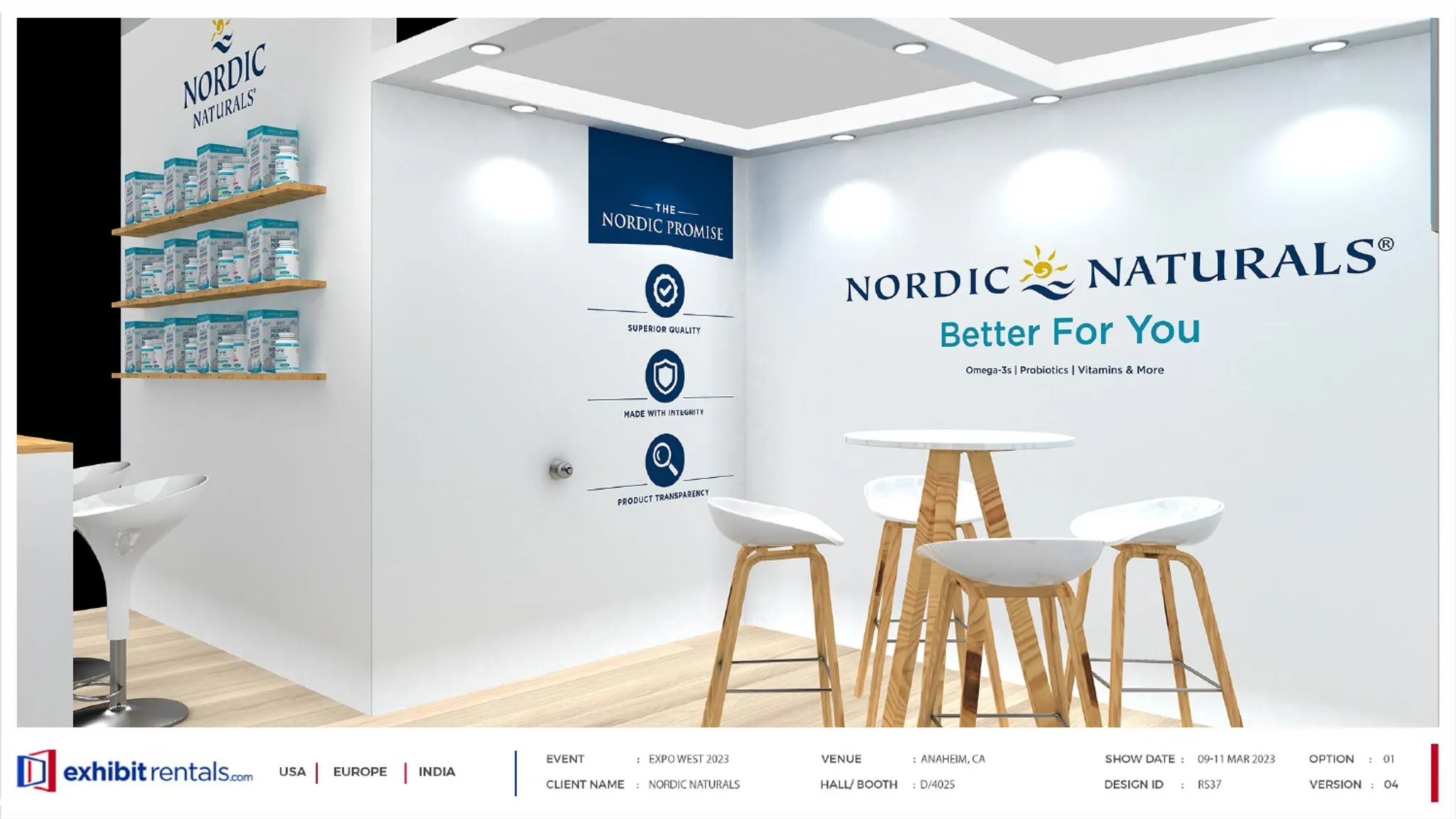 20x20 Peninsula booth design by Exhibit-Rentals